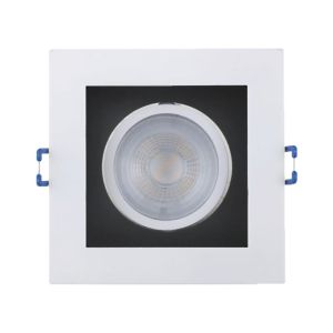 Spot Embutir Frame 5W MR16 Preto/Branco Luz Amarela Taschibra