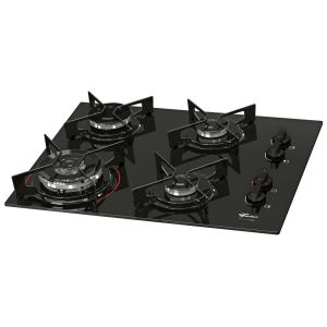 Cooktop a Gás 4 Bocas TC Fit Line Preto Fischer
