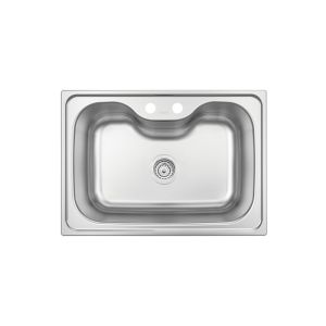 Cuba para Cozinha de Embutir Inox Simples 68,5x48,5cm Morgan Acetinado Com Válvula Tramontina