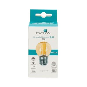 Lâmpada LED Filamento Vintage 9292 G45 Gaya 4W 2400K