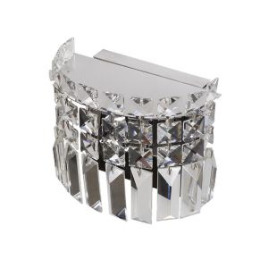 Arandela Paris Cristal 1 Lâmpada G9 Cromo Bronzearte