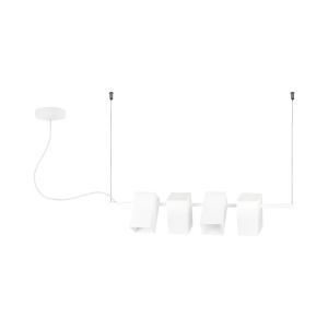 Pendente Blumenau Iluminação 4 lâmpadas 3W Branco Fosco