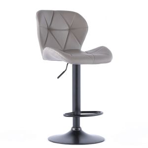 Banqueta Luxo Com Base Cinza e Preto Diagonal