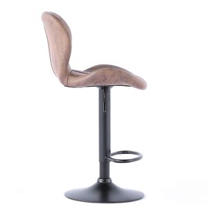 Banqueta Luxo Com Base Marrom e Preto Diagonal