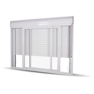 Janela Veneziana Integrada CRV 2 Folhas 120x120cm Branca