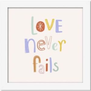 Quadro Diagonal Moments Love 18x18cm Branco Quadrado