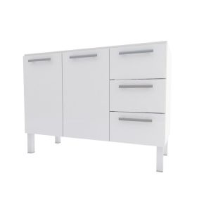 Balcão de Cozinha Aço Vênus 117cm Branco Cozimax