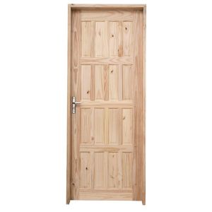 Kit Porta de Abrir Madeira Pinus PEP1591G 2,1m x 0,95m x 13cm Esquerda Grantok
