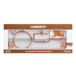 Kit de Acessórios 5 Peças para Banheiro 200 F24 Rose Gold Lorenzetti