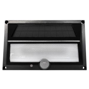 Arandela Solar LED com Sensor de Movimento 3000K Preta Ecoforce