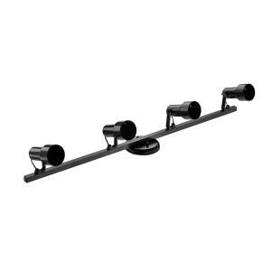 Trilho Linha Infinity 4 Lâmpadas E27 Preto Dital