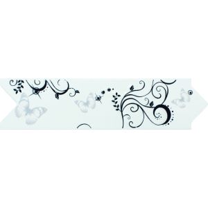 Faixa Decorativa Ilhabella 8x30 Branco/Preto Fosco GS 580