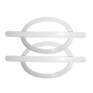 Fivela para Cortina Bella Arte Oval Branco Fosco