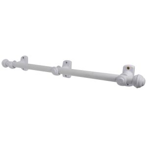 Kit Varão para Cortina Slim 2,5mx19mm Branco Fosco Bella Arte