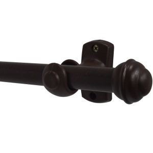 Kit Varão para Cortina Bella Arte Slim 1,5mx19mm Imbuia