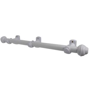 Kit Varão para Cortina Slim 3mx28mm Branco Fosco Bella Arte