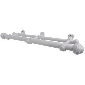 Kit Varão para Cortina Slim 2,5mx19mm Branco Fosco Bella Arte