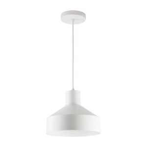 Pendente Blumenau Iluminação 1 Lâmpada Liza Alumínio E27 Branco Fosco