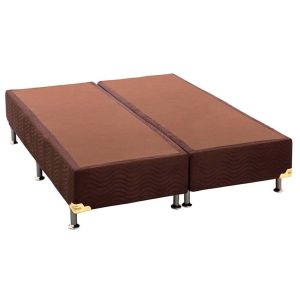 Base Sommier para Colchão Queen 158x198x30 Camurça Marrom Ortobom