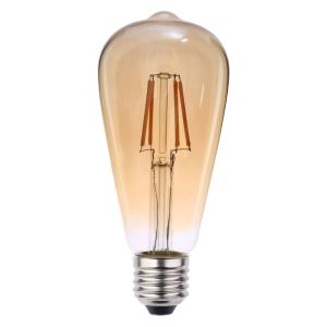 Lâmpada LED Filamento Bronzearte 4W E27 Pera 2000K Ambar