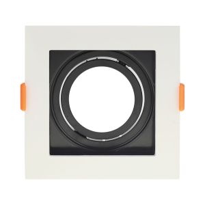 Spot de Embutir Taschibra 1 Lâmpada MR16 Conecta Recuado Branco/Preto