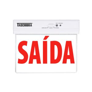 Placa Sinalizadora de Saída Taschibra LED Seleto Branca