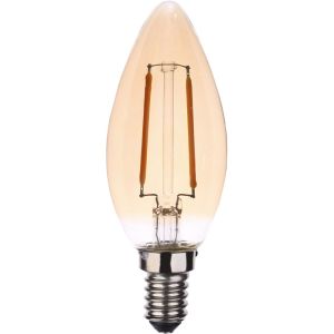 Lâmpada LED Filamento Bronzearte 2W Vela 2200K E14 Âmbar