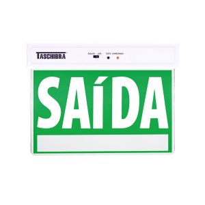 Placa Sinalizadora de Saída Taschibra 2 Faces