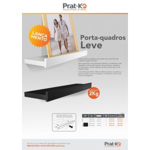 Prateleira Prat-K Decorare 1,5x9x45cm Decorare Preta