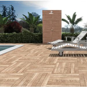 Piso Cerâmico Madri Triunfo 62x62 Bold Esmaltado Marrom Ilhabella