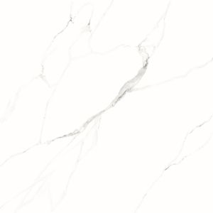 Porcelanato Polido Statuário PR24187 120x120 Retificado Branco Damme