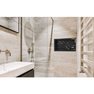 Nicho Tradicional Preto em ABS 3D 63x35 Kasabelle