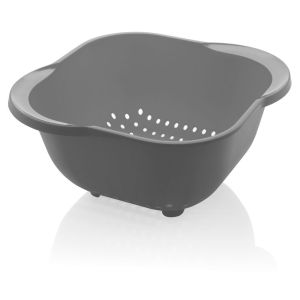 Escorredor de Massa/Arroz Chumbo 27,5x27,25x13cm Ou