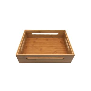 Fruteira de Mesa Empilhável Cotidiana 32x23,5x9cm Bambu Natural
