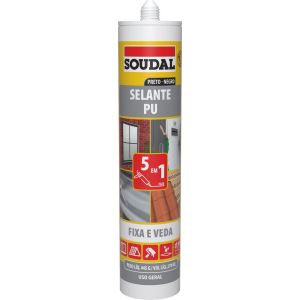 Selante Soudal Uso Geral 445g Preto