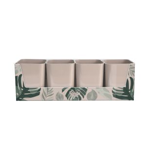 Porta Objetos 4 Peças Folhagem Cappuccino Dello