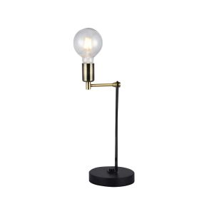 Abajur Zancos retâncgulo E27 Preto/Ouro Taschibra