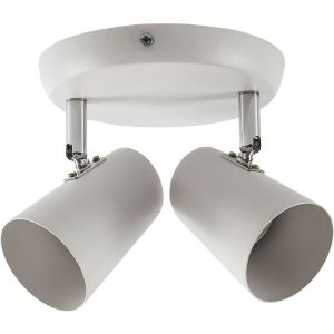 Spot Sobrepor Bronzearte New Shor 2 Lâmpadas E27 Branco