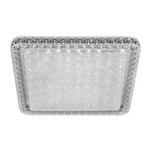 Plafon de Cristal LED Quadrado Blumenau Iluminação Shine 18W Transparente