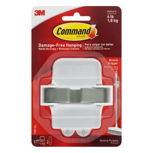 Gancho PVC Adesivo 3M para Vassoura Branco 1,8kg