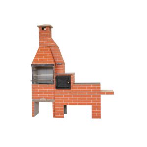 Trio Churrasqueira M + Fogão + Forno Tijolinho vermelho Primus