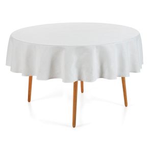 Toalha de Mesa Redonda Karsten 178cm Herbare Branco