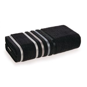 Toalha de Banho Karsten 0,70x1,40m Lumina Preto/Cinza