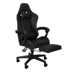 Cadeira de escritório Player com braços Preto Diagonal