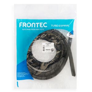 Organizador de Fios Frontec 2m 3/2 Tubo Espiral Preto