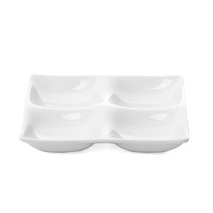 Tigela Oxford Com 4 Divisórias 110ml Branco