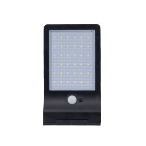 Luminárias Solar LED Sinai Preto Luz Amarela Gaya