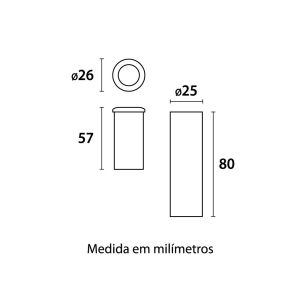 Embutido de Solo Nano LED 0,5w 3.000k Luz Branco Quente Blumenau Iluminação