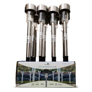 Espeto Balizador Solar LED 1W 6500K Inox Gaya