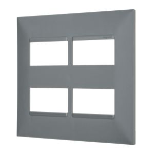 Placa Plus+ 4 Seções 4x4cm Cinza Pial